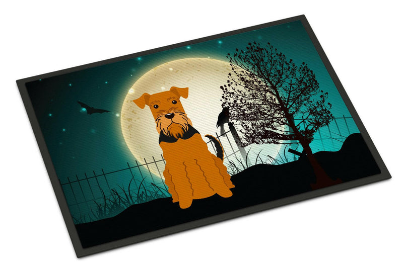 Halloween Scary Airedale Indoor or Outdoor Mat 24x36 BB2231JMAT