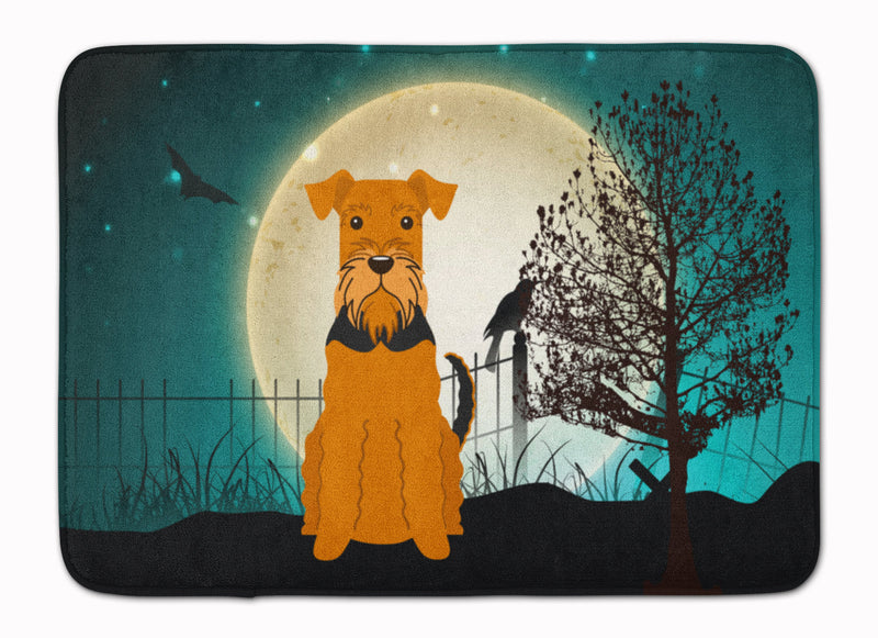 Halloween Scary Airedale Machine Washable Memory Foam Mat BB2231RUG