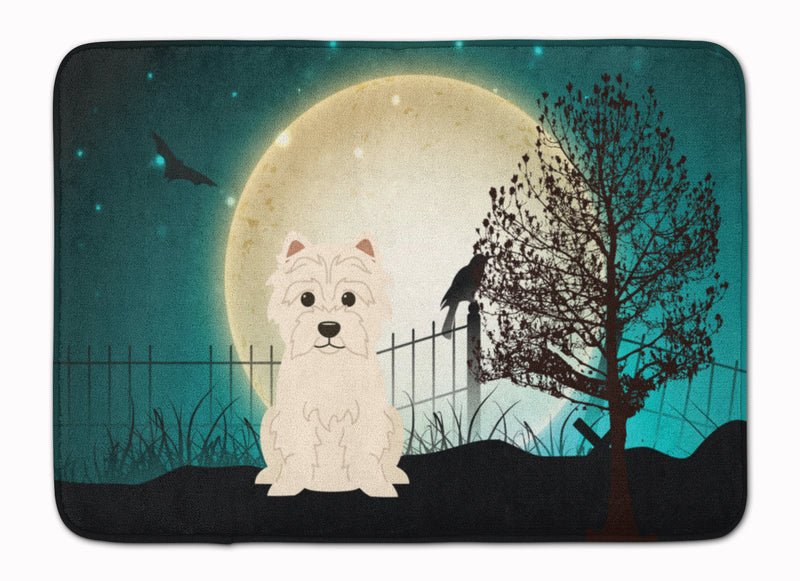 Halloween Scary Westie Machine Washable Memory Foam Mat BB2232RUG