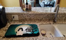 Halloween Scary Swiss Hound Dish Drying Mat Absorbent Dish Drying Mat Pad for Kitchen Counter Dish Drainer Mat for Countertop, 14 x 21", Multicolor