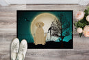 Halloween Scary Yellow Labrador Doormat Indoor Outdoor 24H X 36W Front Door Mat Rugs for Entryway, Non Slip Washable Low Pile,