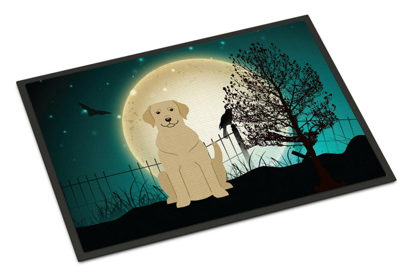 Halloween Scary Yellow Labrador Indoor or Outdoor Mat 24x36 BB2245JMAT