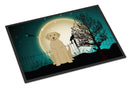 Halloween Scary Yellow Labrador Doormat Indoor Outdoor 24H X 36W Front Door Mat Rugs for Entryway, Non Slip Washable Low Pile,