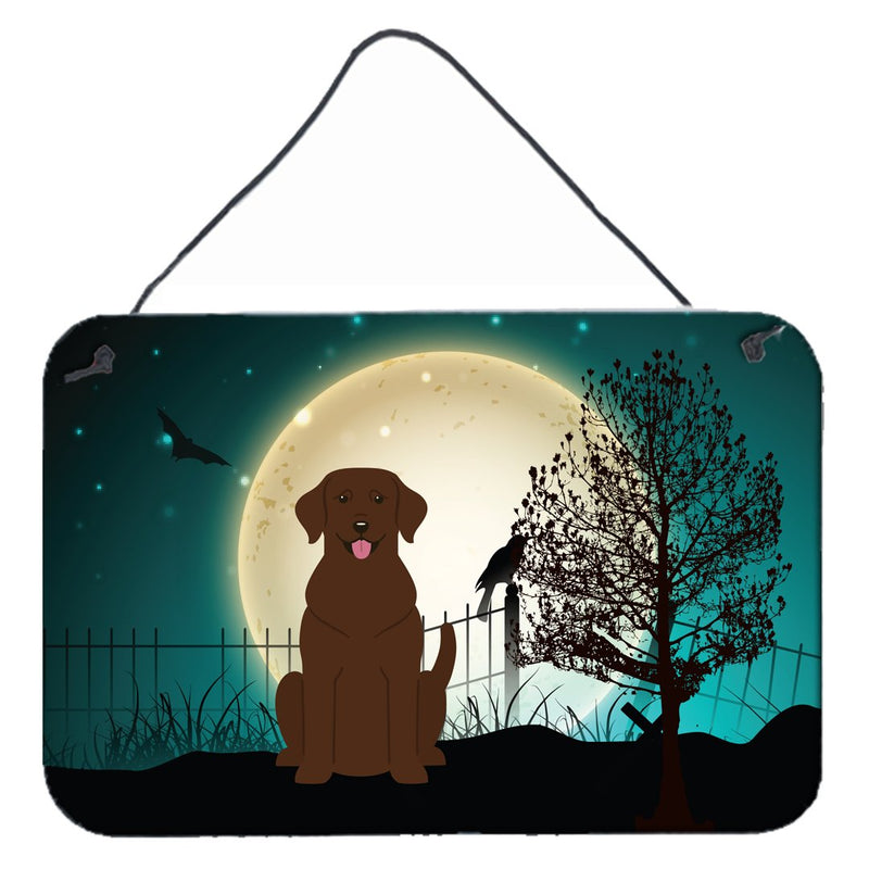 Halloween Scary Chocolate Labrador Wall or Door Hanging Prints BB2246DS812