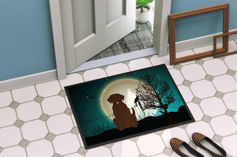 Halloween Scary Chocolate Labrador Indoor or Outdoor Mat 24x36 BB2246JMAT