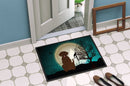 Halloween Scary Chocolate Labrador Doormat Indoor Outdoor 24H X 36W Front Door Mat Rugs for Entryway, Non Slip Washable Low Pile,