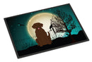 Halloween Scary Chocolate Labrador Doormat Indoor Outdoor 24H X 36W Front Door Mat Rugs for Entryway, Non Slip Washable Low Pile,