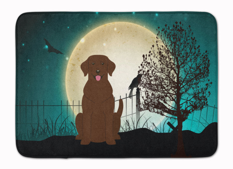 Halloween Scary Chocolate Labrador Machine Washable Memory Foam Mat BB2246RUG