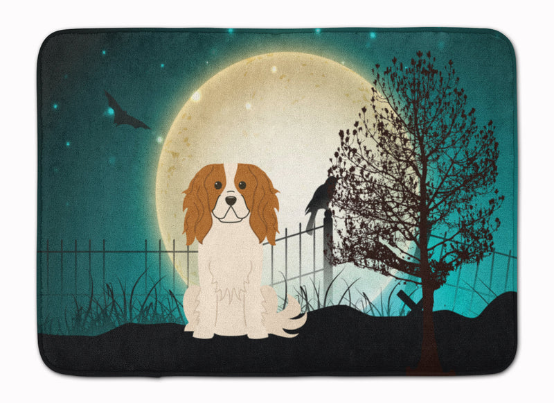 Halloween Scary Cavalier Spaniel Machine Washable Memory Foam Mat BB2248RUG