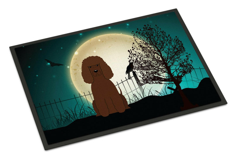 Halloween Scary Irish Water Spaniel Indoor or Outdoor Mat 24x36 BB2253JMAT