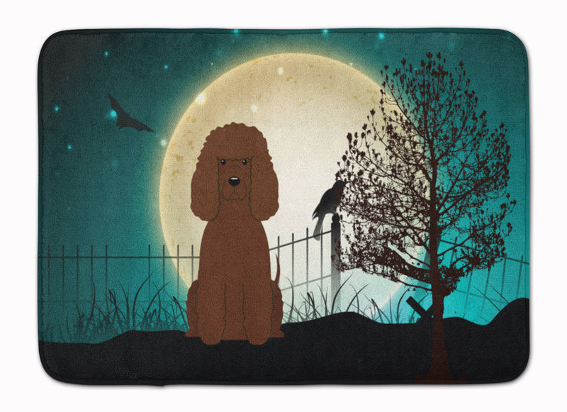 Halloween Scary Irish Water Spaniel Machine Washable Memory Foam Mat BB2253RUG