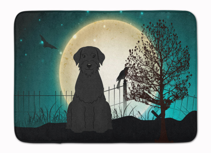 Halloween Scary Giant Schnauzer Machine Washable Memory Foam Mat BB2256RUG