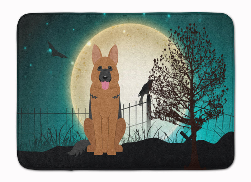 Halloween Scary German Shepherd Machine Washable Memory Foam Mat BB2257RUG