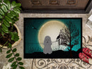 Halloween Scary Poodle Silver Doormat Indoor Outdoor 24H X 36W Front Door Mat Rugs for Entryway, Non Slip Washable Low Pile,