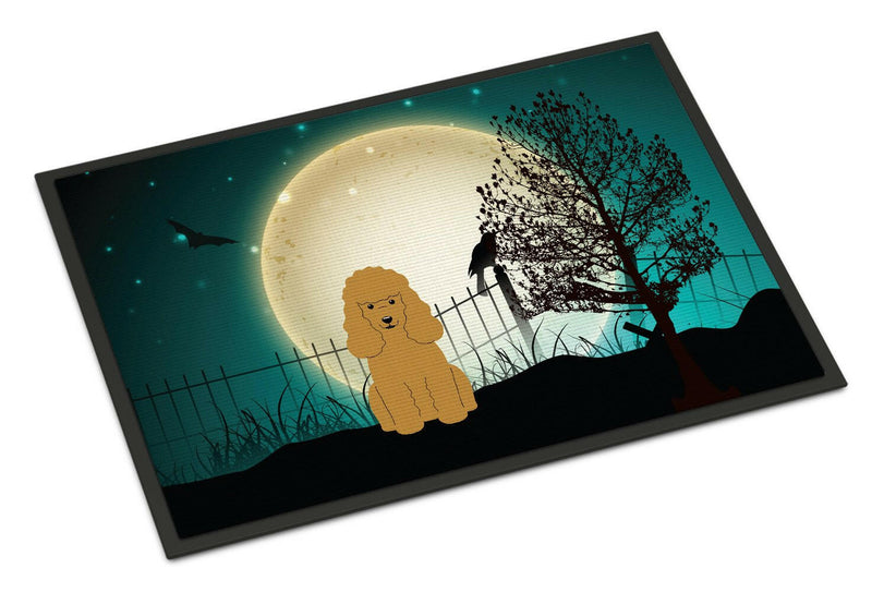 Halloween Scary Poodle Tan Indoor or Outdoor Mat 24x36 BB2259JMAT