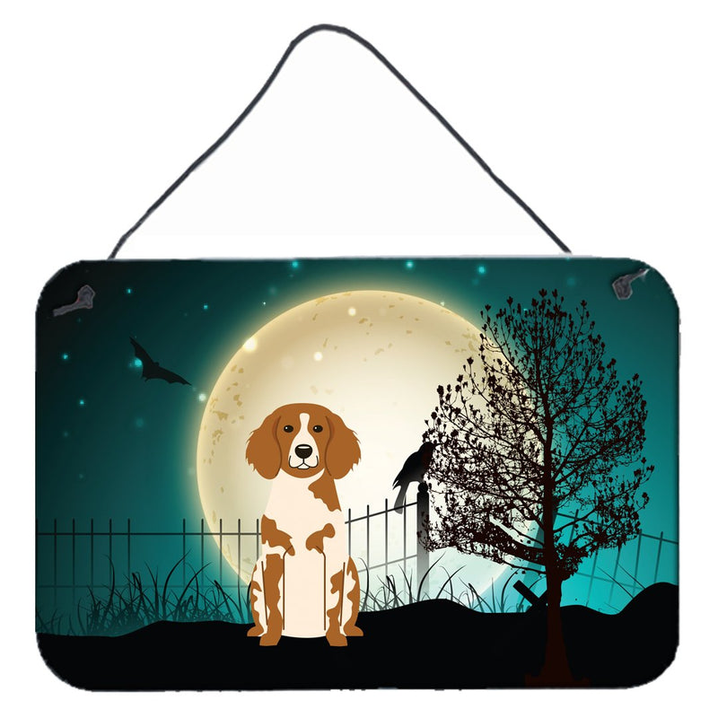 Halloween Scary Brittany Spaniel Wall or Door Hanging Prints BB2262DS812