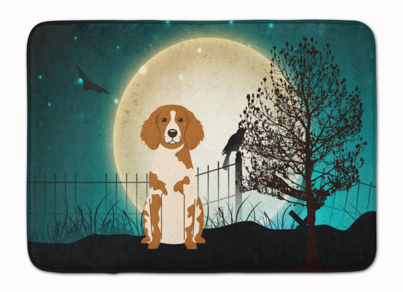 Halloween Scary Brittany Spaniel Machine Washable Memory Foam Mat BB2262RUG