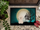 Halloween Scary Bichon Frise Doormat Indoor Outdoor 24H X 36W Front Door Mat Rugs for Entryway, Non Slip Washable Low Pile,