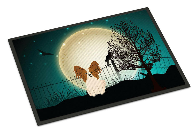 Halloween Scary Papillon Red White Indoor or Outdoor Mat 24x36 BB2268JMAT