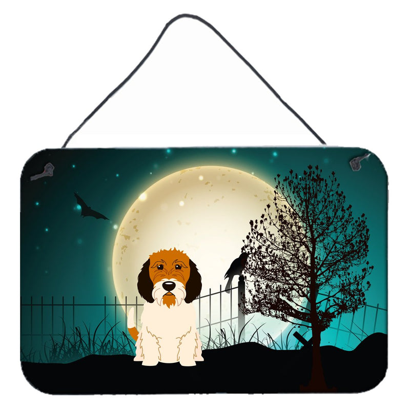 Halloween Scary Petit Basset Griffon Veenden Wall or Door Hanging Prints BB2269DS812