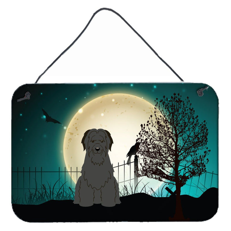 Halloween Scary Briard Black Wall or Door Hanging Prints BB2271DS812