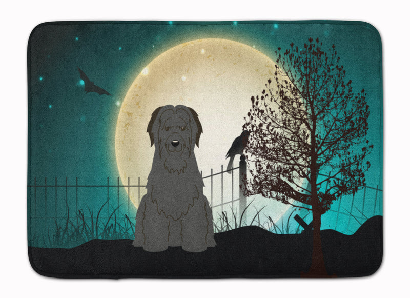 Halloween Scary Briard Black Machine Washable Memory Foam Mat BB2271RUG