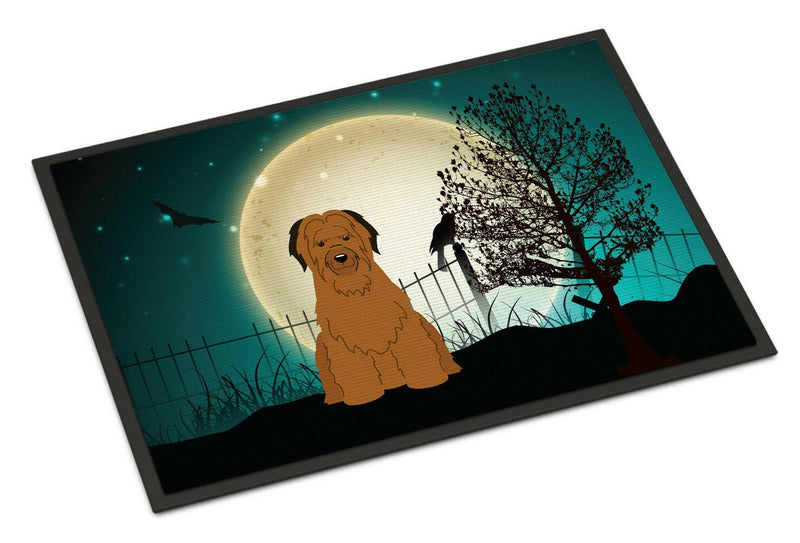 Halloween Scary Briard Brown Indoor or Outdoor Mat 24x36 BB2272JMAT