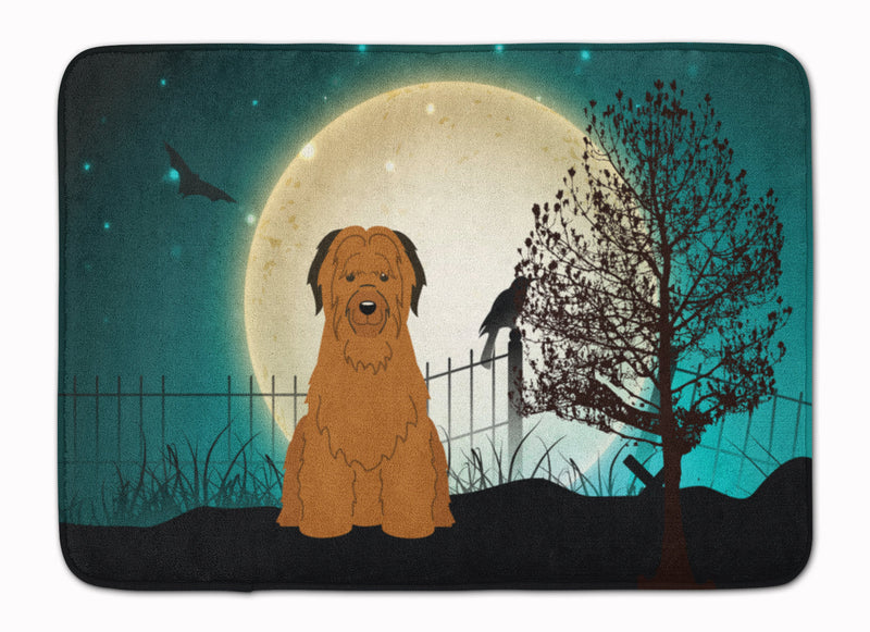 Halloween Scary Briard Brown Machine Washable Memory Foam Mat BB2272RUG