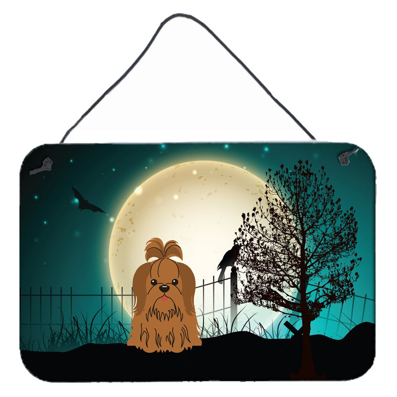 Halloween Scary Shih Tzu Chocolate Wall or Door Hanging Prints BB2276DS812