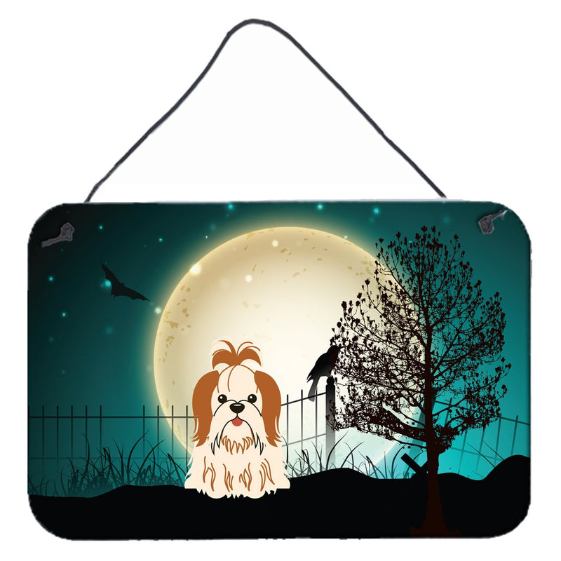 Halloween Scary Shih Tzu Red White Wall or Door Hanging Prints BB2277DS812