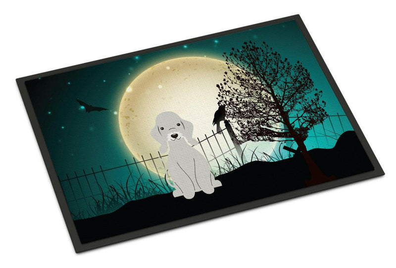 Halloween Scary Bedlington Terrier Blue Indoor or Outdoor Mat 24x36 BB2280JMAT