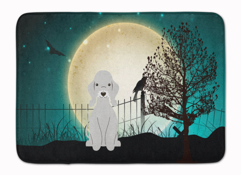 Halloween Scary Bedlington Terrier Blue Machine Washable Memory Foam Mat BB2280RUG