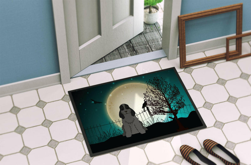 Halloween Scary Cocker Spaniel Black Indoor or Outdoor Mat 24x36 BB2282JMAT