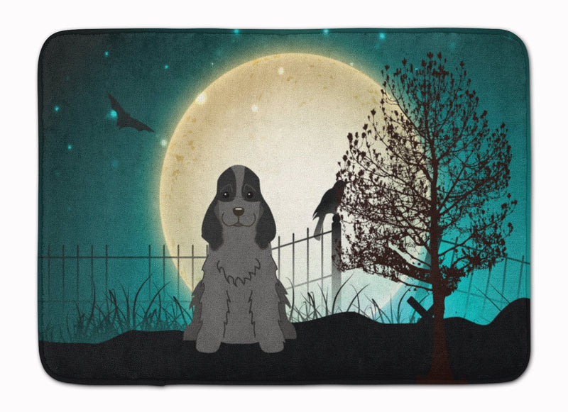 Halloween Scary Cocker Spaniel Black Machine Washable Memory Foam Mat BB2282RUG