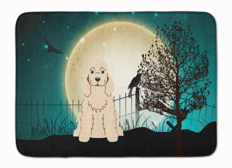 Halloween Scary Cocker Spaniel Buff Machine Washable Memory Foam Mat BB2284RUG