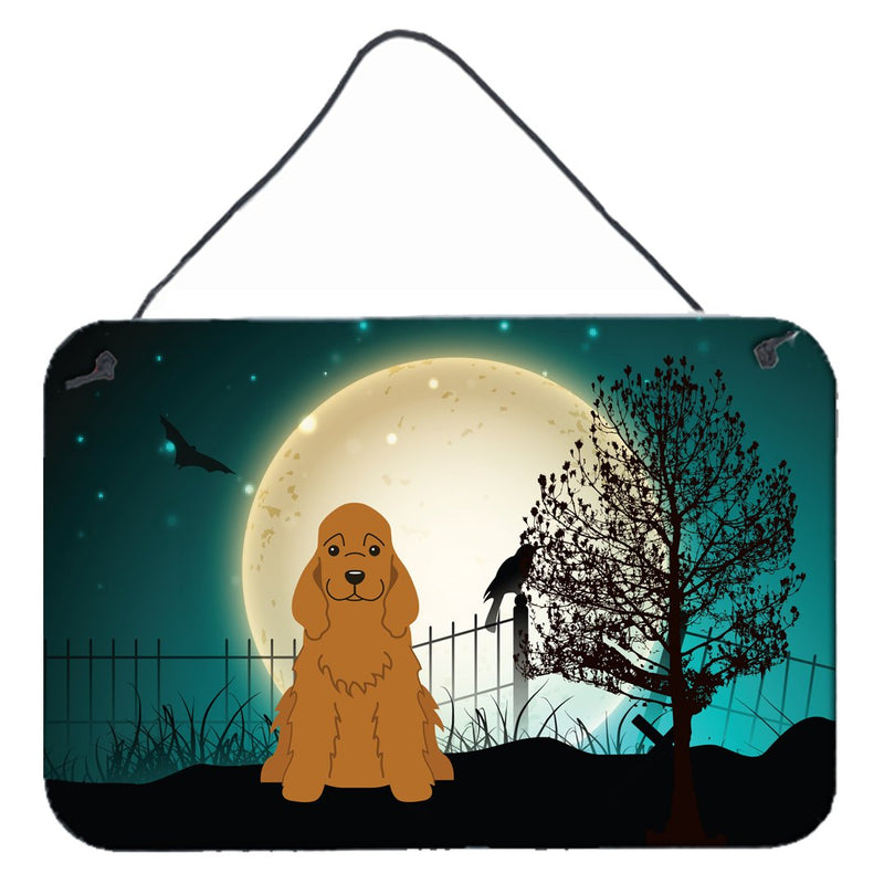 Halloween Scary Cocker Spaniel Red Wall or Door Hanging Prints BB2285DS812