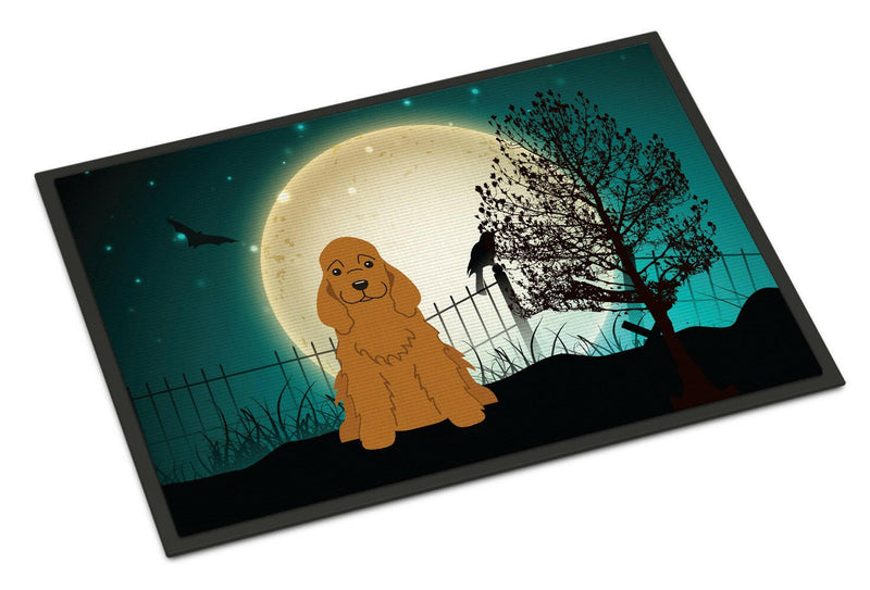 Halloween Scary Cocker Spaniel Red Indoor or Outdoor Mat 24x36 BB2285JMAT