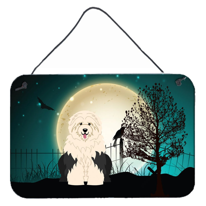 Halloween Scary Old English Sheepdog Wall or Door Hanging Prints BB2286DS812