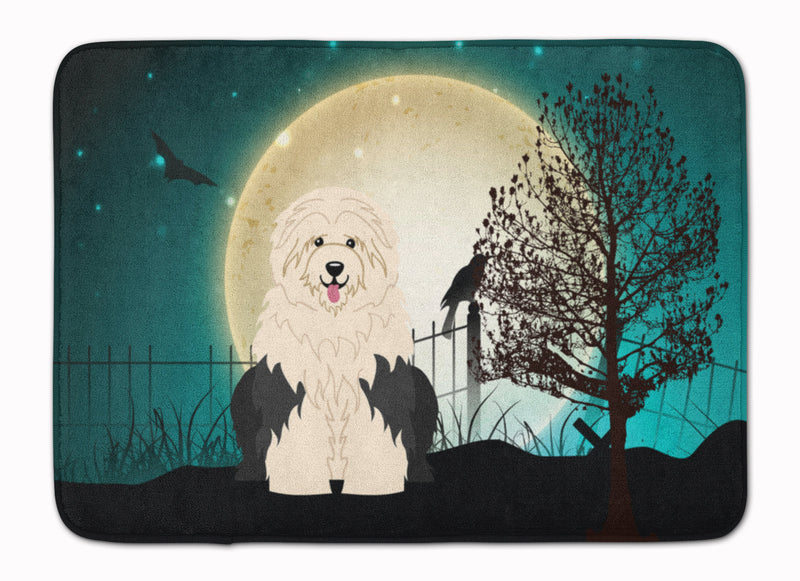 Halloween Scary Old English Sheepdog Machine Washable Memory Foam Mat BB2286RUG