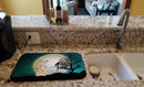 Halloween Scary Dalmatian Dish Drying Mat Absorbent Dish Drying Mat Pad for Kitchen Counter Dish Drainer Mat for Countertop, 14 x 21", Multicolor