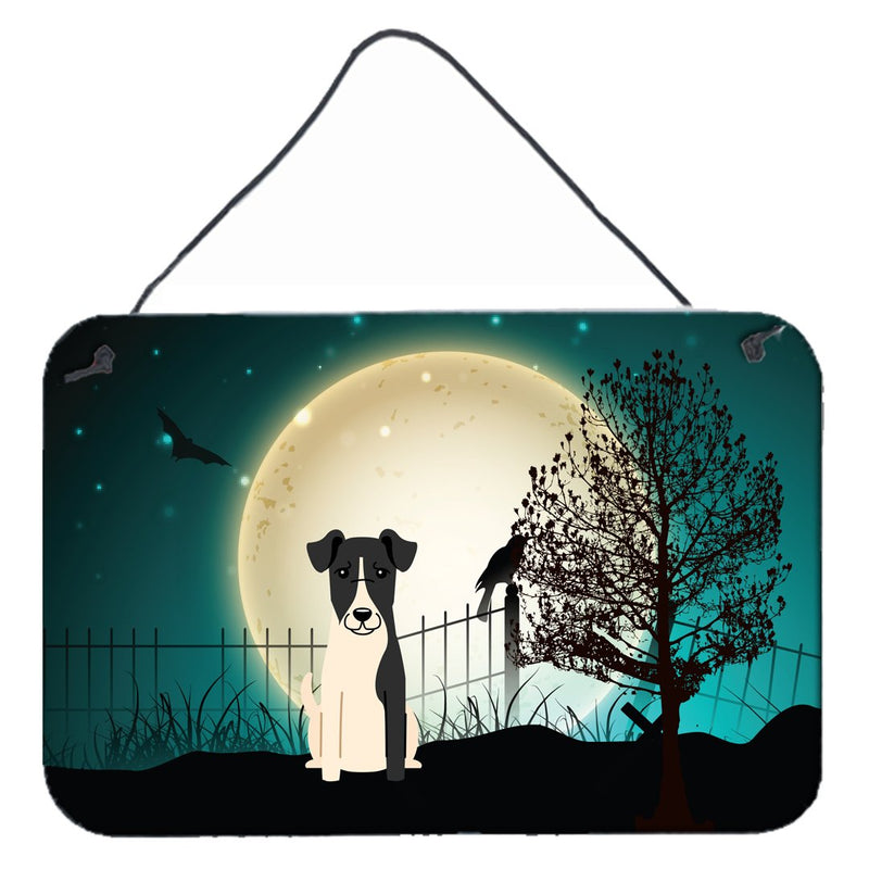 Halloween Scary Smooth Fox Terrier Wall or Door Hanging Prints BB2288DS812