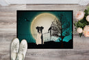 Halloween Scary Smooth Fox Terrier Doormat Indoor Outdoor 24H X 36W Front Door Mat Rugs for Entryway, Non Slip Washable Low Pile,