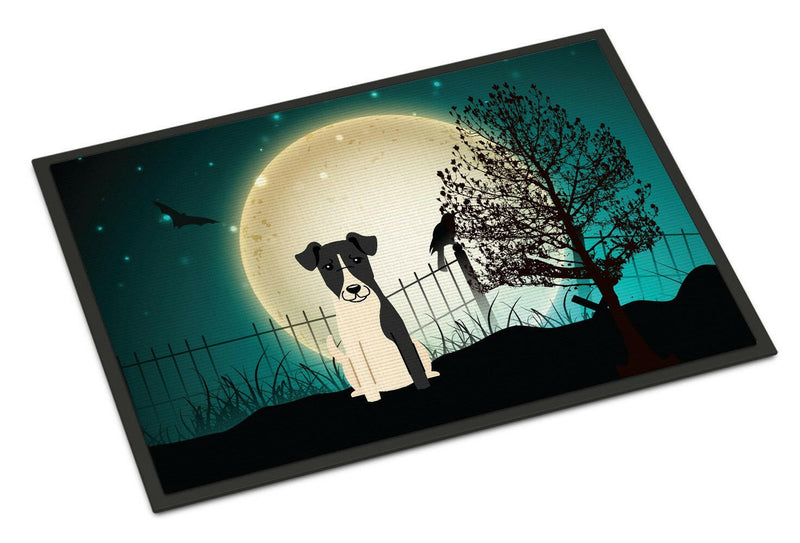 Halloween Scary Smooth Fox Terrier Indoor or Outdoor Mat 24x36 BB2288JMAT