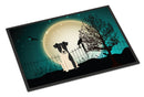 Halloween Scary Smooth Fox Terrier Doormat Indoor Outdoor 24H X 36W Front Door Mat Rugs for Entryway, Non Slip Washable Low Pile,