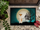 Halloween Scary Whippet Doormat Indoor Outdoor 24H X 36W Front Door Mat Rugs for Entryway, Non Slip Washable Low Pile,