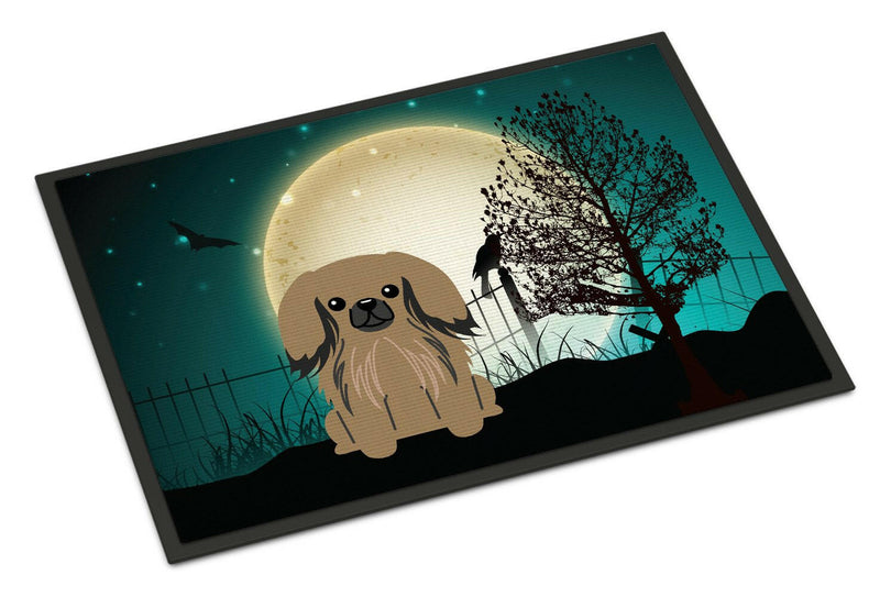 Halloween Scary Pekingnese Tan Indoor or Outdoor Mat 24x36 BB2292JMAT