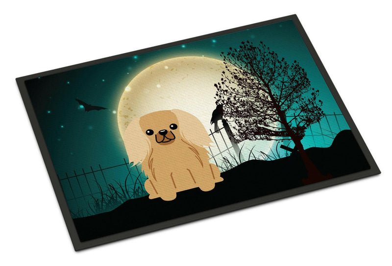 Halloween Scary Pekingnese Fawn Sable Indoor or Outdoor Mat 24x36 BB2294JMAT