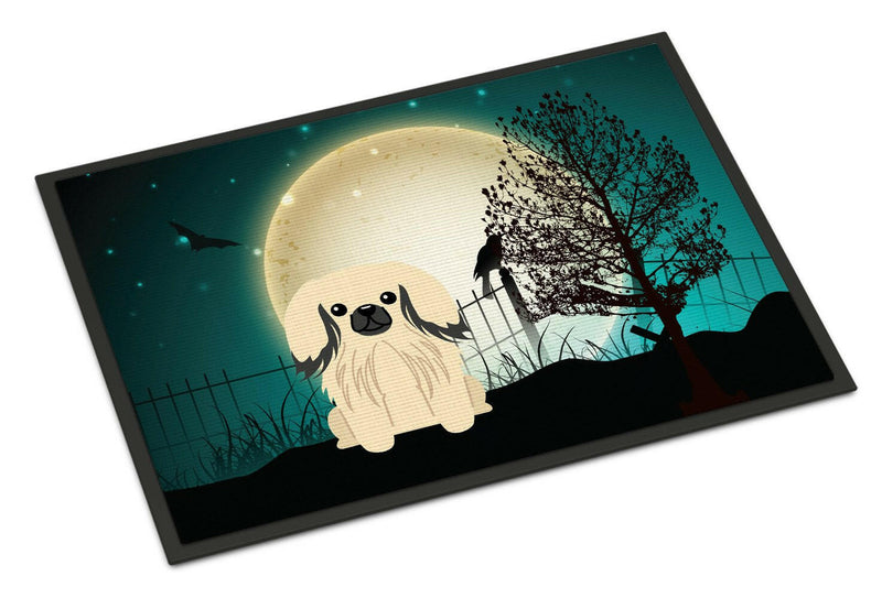 Halloween Scary Pekingnese Cream Indoor or Outdoor Mat 24x36 BB2296JMAT