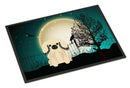 Halloween Scary Pekingese Cream Doormat Indoor Outdoor 18H X 27W Front Door Mat Rugs for Entryway, Non Slip Washable