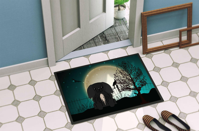 Halloween Scary Pekingnese Black Indoor or Outdoor Mat 24x36 BB2297JMAT